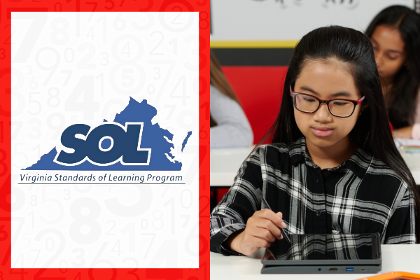 Student at Mathnasium of Roanoke practicing math problems for Virginia SOL tests