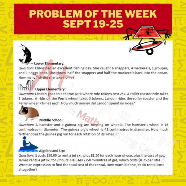 Problem of the Week - September 19-25, 2021