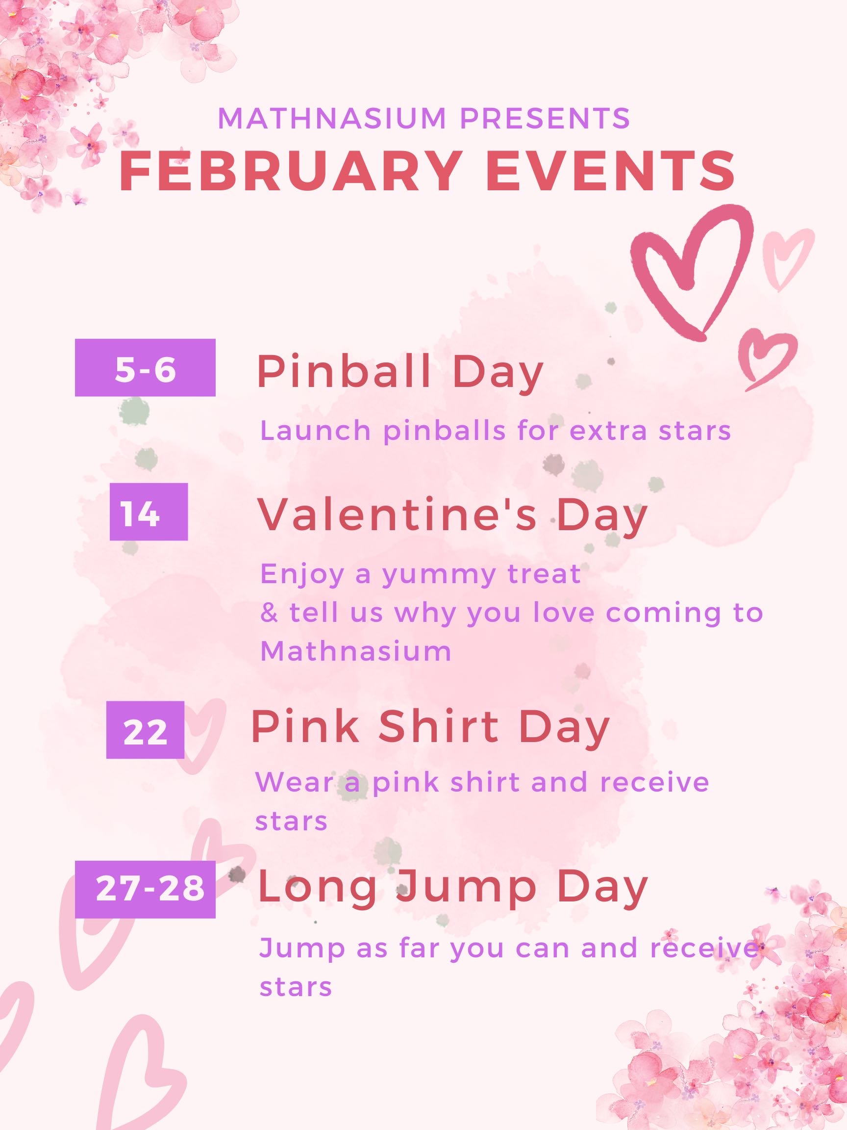 February In-Centre Events