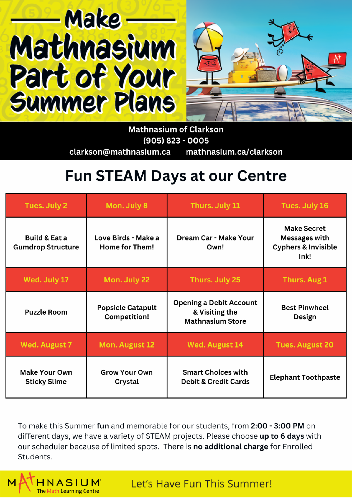 Summer STEAM and Financial Literacy Activities!