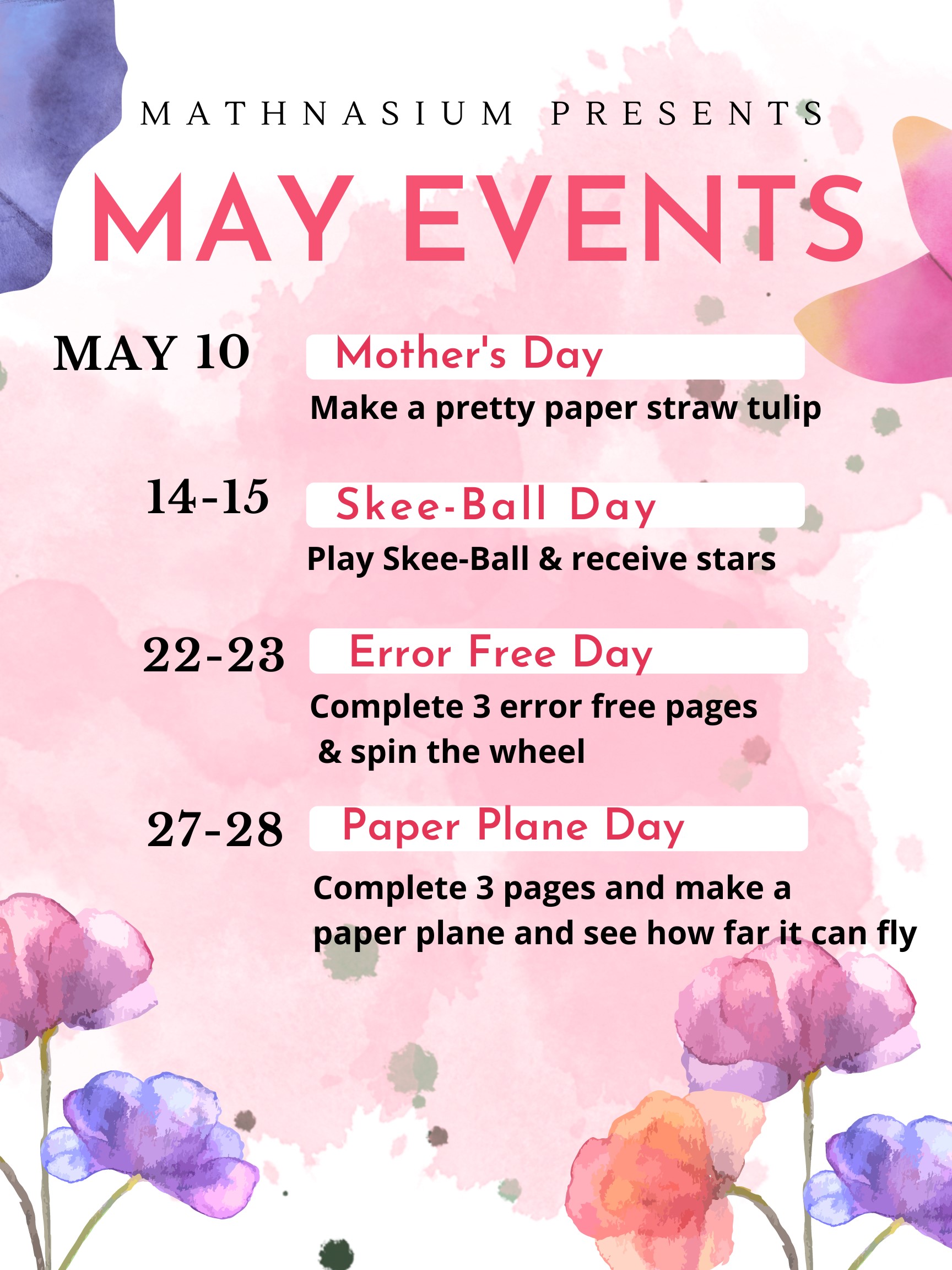 May In-Centre Events