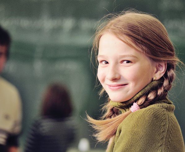 young girl in a math tutoring session