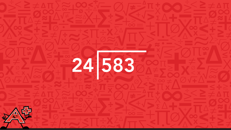 Step 1 long Division with two-digit divisors for example 583 by 24