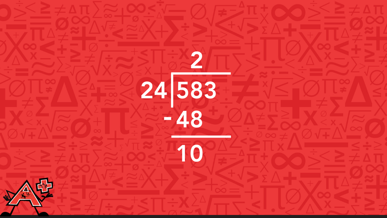 Step 3 long Division with two-digit divisors for example 583 by 24
