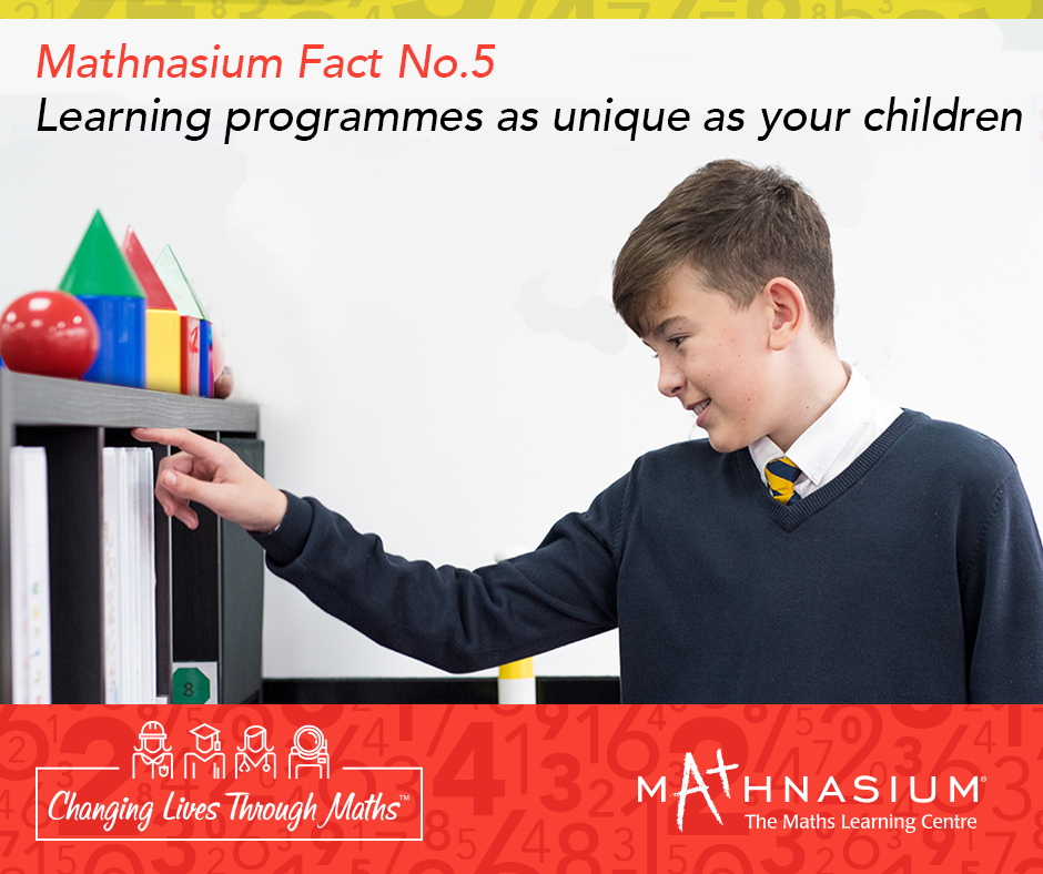 Mathnasium Fact 5 - Learning programmes as unique as your children.